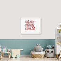 How To Survive A Horror Movie Don't Be Blonde Don't Slip Up T Shirt Landscape Canvas Print | Artistshot