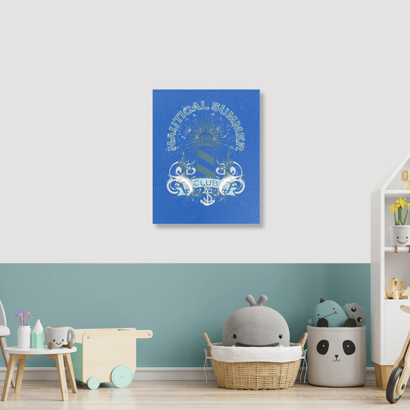 Nautical Summer Club Portrait Canvas Print | Artistshot