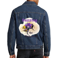 Buzzing For Bridgerton Floral Bee Men Denim Jacket | Artistshot