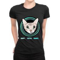 Adopt. Foster. Donate. Ladies Fitted T-shirt | Artistshot