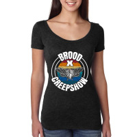 Cicada Brood X Creepshow Cicada Invasion 2021 Women's Triblend Scoop T-shirt | Artistshot