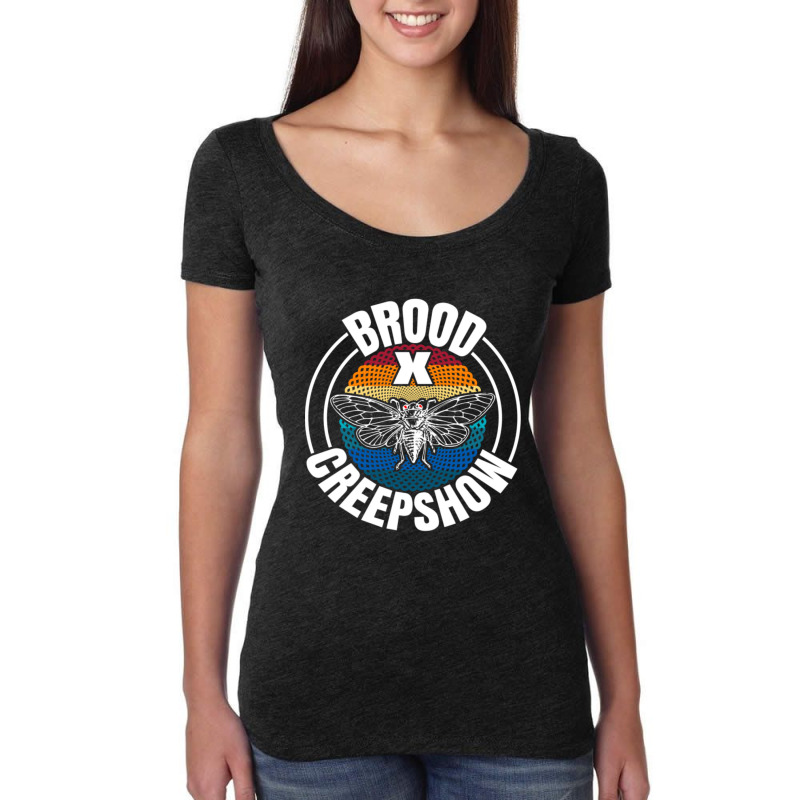 Cicada Brood X Creepshow Cicada Invasion 2021 Women's Triblend Scoop T-shirt by Koyanho62 | Artistshot