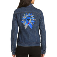 Diabetes Sunflower Type T1d T2d Diabetic Diabetes Awareness T Shirt Ladies Denim Jacket | Artistshot