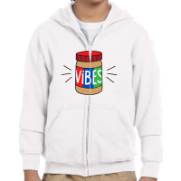 Peanut Butter Vibes Youth Zipper Hoodie | Artistshot