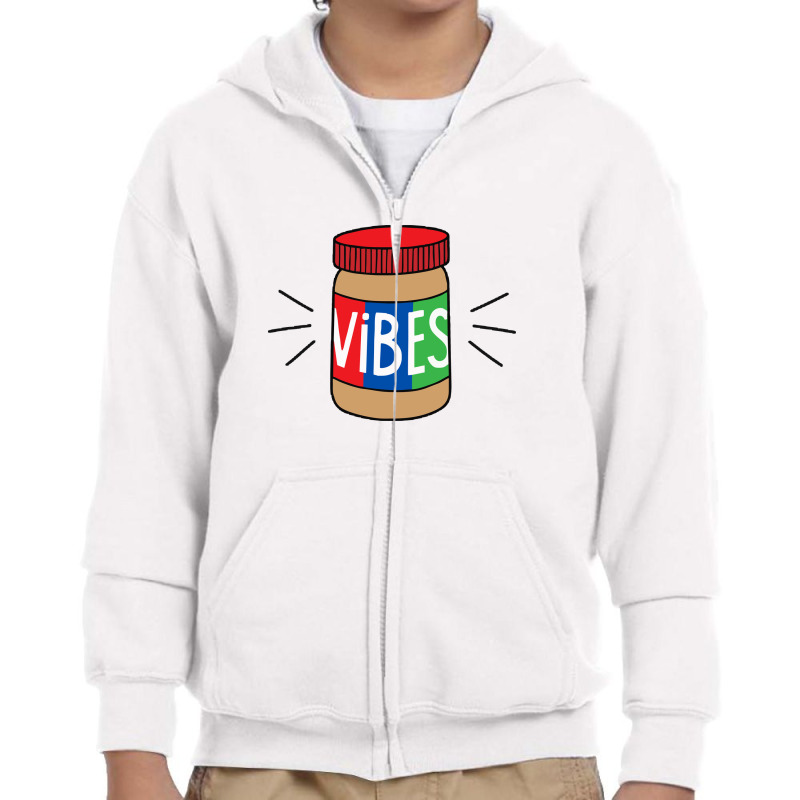 Peanut Butter Vibes Youth Zipper Hoodie | Artistshot