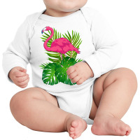 Wildlife Tropical Animal Exotic Bird Lover Pink Flamingo Premium T Shi Long Sleeve Baby Bodysuit | Artistshot