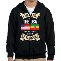 Ethiopian Ethiopia T Shirt Gift For Ethiopian People Youth Zipper Hoodie | Artistshot