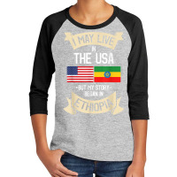 Ethiopian Ethiopia T Shirt Gift For Ethiopian People Youth 3/4 Sleeve | Artistshot