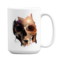 Skull, Skull Art, Skull Vintage, Skull Painting, Love Skull, Skeleton, 15 Oz Coffee Mug | Artistshot