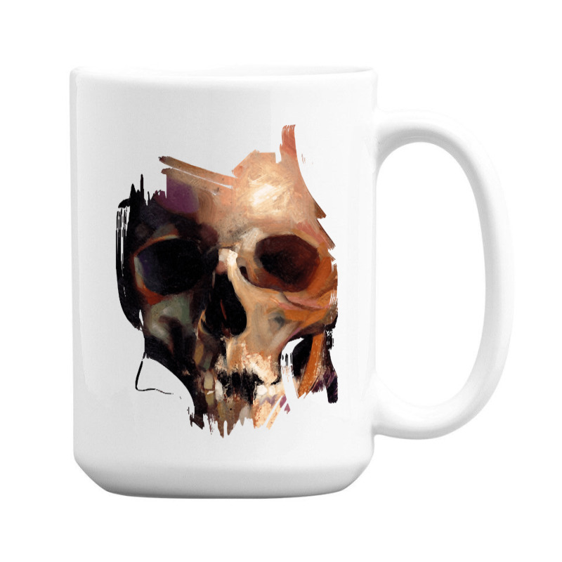 Skull, Skull Art, Skull Vintage, Skull Painting, Love Skull, Skeleton, 15 Oz Coffee Mug | Artistshot