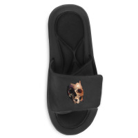 Skull, Skull Art, Skull Vintage, Skull Painting, Love Skull, Skeleton, Slide Sandal | Artistshot