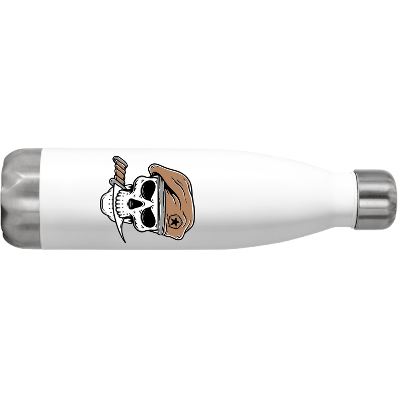 Skull Soldier Army With Knife, Skull Soldier Army With Knife Art, Skul Stainless Steel Water Bottle | Artistshot