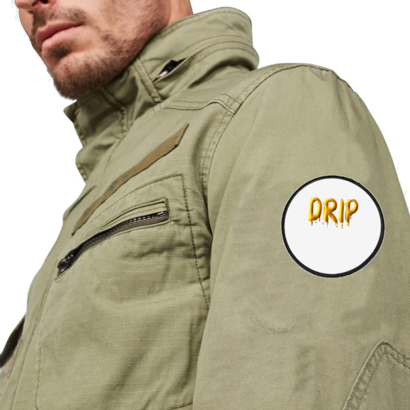 Drippy Yellow Drippin Letters Streetwear Hip Hop Tees Tops T Shirt Round Patch | Artistshot