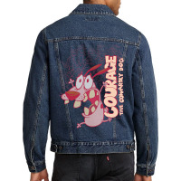 Courage The Cowardly Dog Running Scared Men Denim Jacket | Artistshot