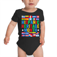 Latin Countries Flag Hispanic Heritage Month Latino Pride T Shirt Baby Bodysuit | Artistshot