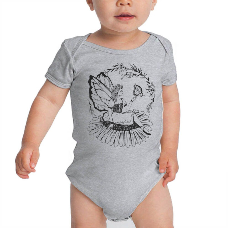 Moon Phases Flowers Floral Fairy Grunge Fairycore Aesthetic T Shirt Baby Bodysuit by cm-arts | Artistshot