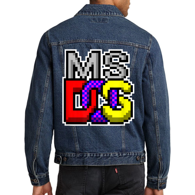 Ms Dos Retro Operating System Computer Gifts   It Tech Geek T Shirt Men Denim Jacket by cm-arts | Artistshot