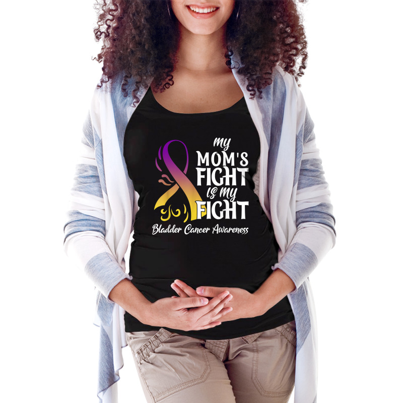 My Mom’s Fight Is My Fight Bladder Cancer Awareness T Shirt Maternity Scoop Neck T-shirt by cm-arts | Artistshot