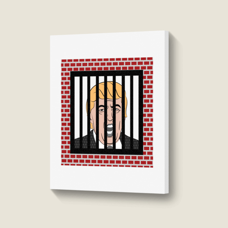 Jail Trump, Lock Trump Up, Trump In Prison, Dump Trump Long Sleeve T S Portrait Canvas Print | Artistshot