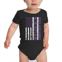 No One Fight Alone American Flag Domestic Violence Awareness T Shirt Baby Bodysuit | Artistshot