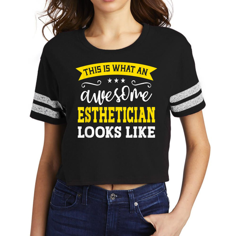 Esthetician Job Title Employee Funny Worker Esthetician T Shirt Scorecard Crop Tee | Artistshot