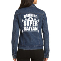 Training To Go Super, Training To Go Super Art, Training To Go Super P Ladies Denim Jacket | Artistshot