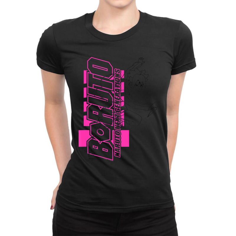 Next Generation Outline Overlay Ladies Fitted T-Shirt by cm-arts | Artistshot