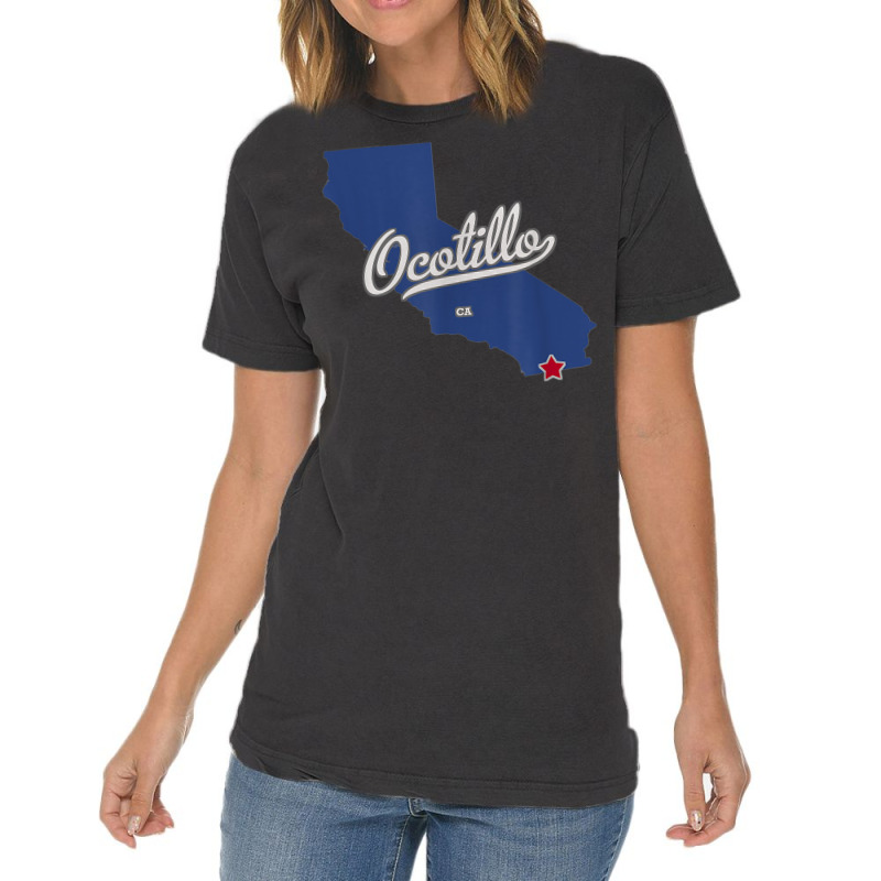 Ocotillo California Ca Map T Shirt Vintage T-shirt | Artistshot