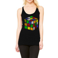 Distressed Rubik's Cube, Distressed Rubik's Cube Art, Distressed Rubik Racerback Tank | Artistshot