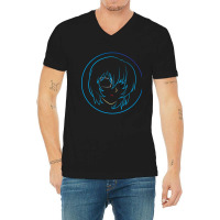 Rei Ayanami's Face - 06a V-neck Tee | Artistshot