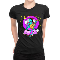 Woman Singing, Woman Singing Art, Woman Singing Painting, Woman Singin Ladies Fitted T-shirt | Artistshot