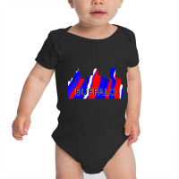 Buffalo Skyline Red White And Blue Baby Bodysuit | Artistshot