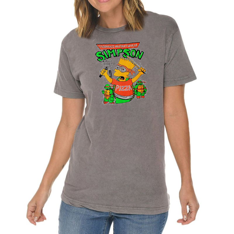 Teenage Mutant Ninja Simpson Vintage T-shirt | Artistshot