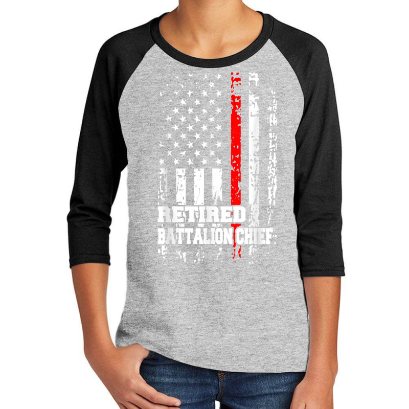 Retired Battalion Chief Shirt Firefighter Retirement Gift T Shirt Youth 3/4 Sleeve by cm-arts | Artistshot