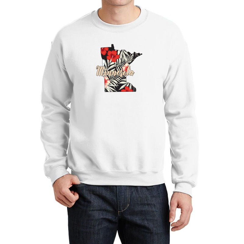 Minnesota Map Crewneck Sweatshirt | Artistshot