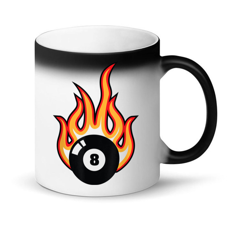 Snooker Billiard Black Eight 8 Ball On Fire T Shirt Magic Mug | Artistshot