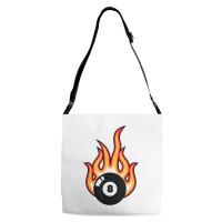 Snooker Billiard Black Eight 8 Ball On Fire T Shirt Adjustable Strap Totes | Artistshot