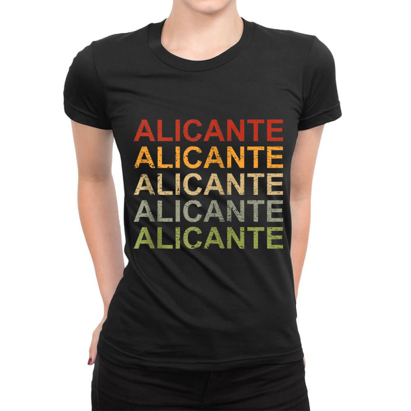 Retro Alicante, Spain Travel, Spain Pride, Alicante Zip Hoodie Ladies Fitted T-Shirt by cm-arts | Artistshot