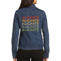 Retro Alicante, Spain Travel, Spain Pride, Alicante Zip Hoodie Ladies Denim Jacket | Artistshot