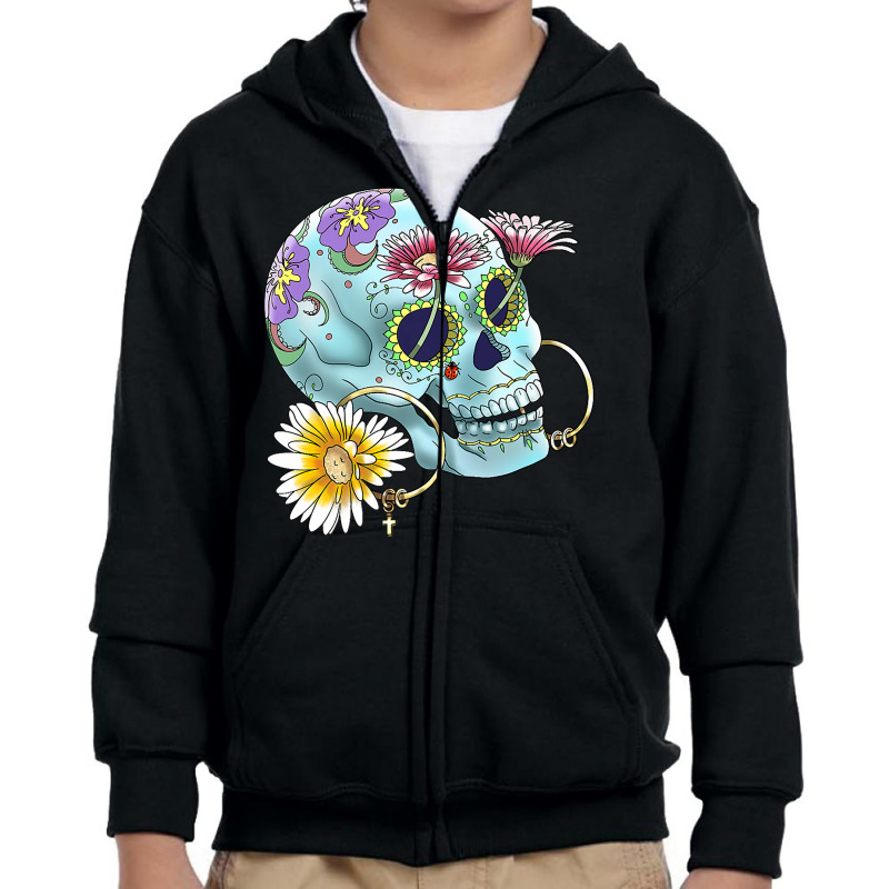 Mexican Calavera  Dia De Los Muertos  Day Of Dead Premium T Shirt Youth Zipper Hoodie by cm-arts | Artistshot