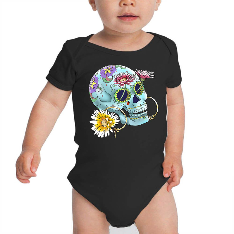 Mexican Calavera  Dia De Los Muertos  Day Of Dead Premium T Shirt Baby Bodysuit by cm-arts | Artistshot