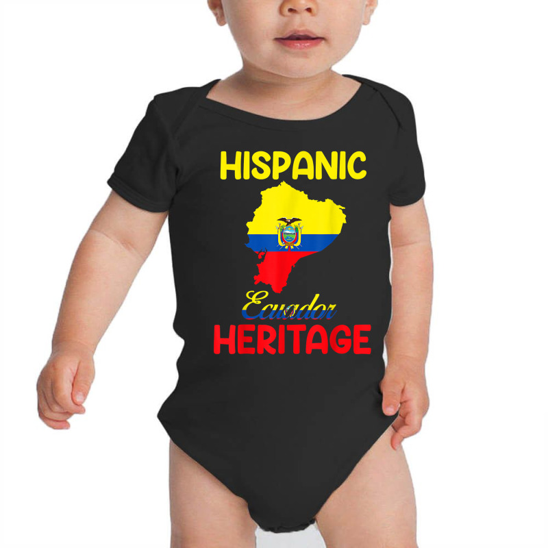 Ecuador Map Ecuador Flag Hispanic Heritage Latin Month T Shirt Baby Bodysuit by cm-arts | Artistshot