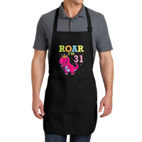 King Dinosaur Dance Happy My Birthday Roar I'm 31 Years Old Full-length Apron | Artistshot