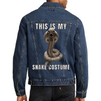 Easy Halloween Costume With Scary King Cobra Snake Skull Men Denim Jacket | Artistshot