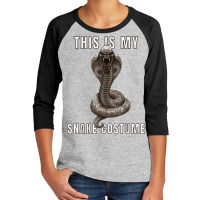 Easy Halloween Costume With Scary King Cobra Snake Skull Youth 3/4 Sleeve | Artistshot