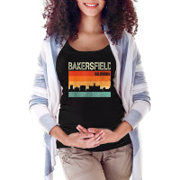 Bakersfield California Town Skyline Maternity Scoop Neck T-shirt | Artistshot