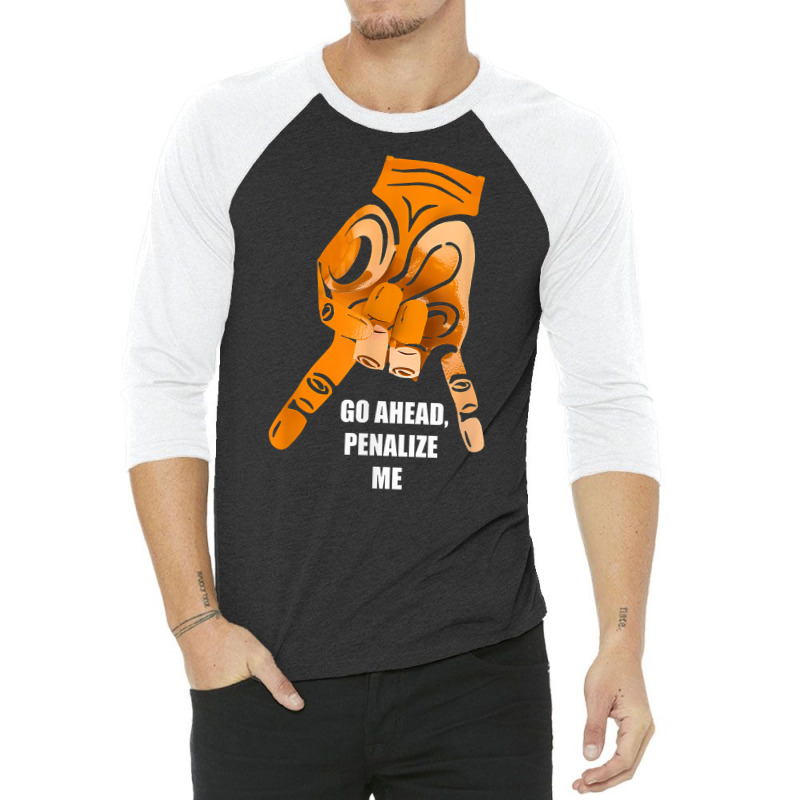 Go Ahead Penalize Me Tshirt Upside Down Horns Oklahoma Tee 3/4 Sleeve Shirt by cm-arts | Artistshot