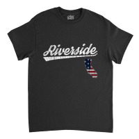 Retro Riverside California Usa Flag T Shirt Classic T-shirt | Artistshot