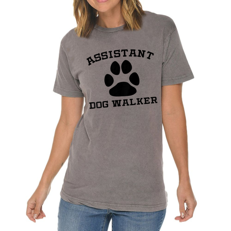 Kids Assistant Dog Walker Paw Print Kids T Shirt Vintage T-Shirt by cm-arts | Artistshot