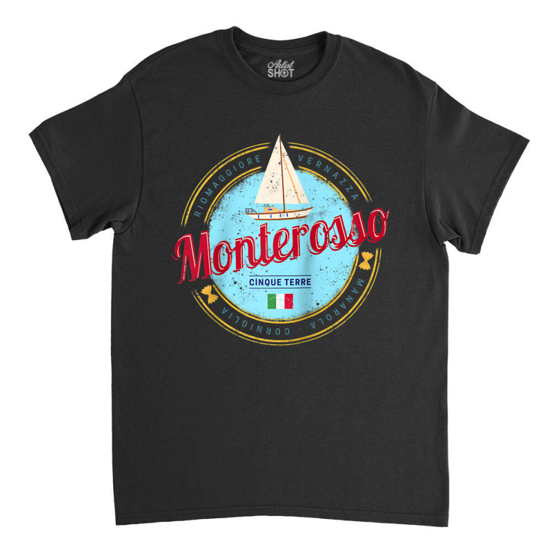 Monterosso Cinque Terre La Spezia Retro Italy Vintage Raglan Baseball Classic T-shirt by cm-arts | Artistshot